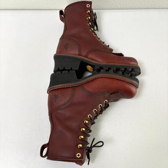 Chippewa L73026 Logger Boot Womens 6 M Redwood Leather Oil Resistant Vibram - Picture 9 of 14